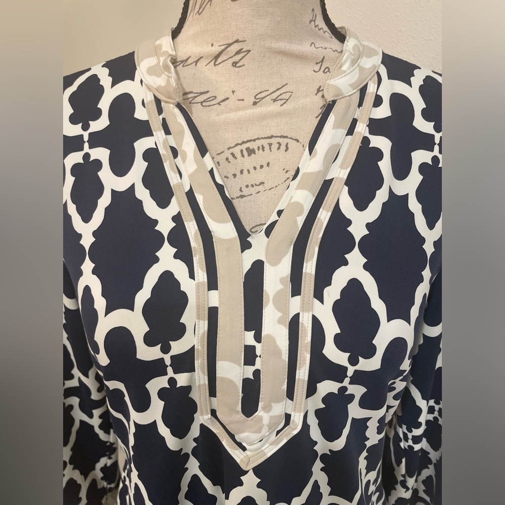 🍂 Charter Club navy 3/4 sleeve SZ medium EUC 🥰 - Picture 4 of 6